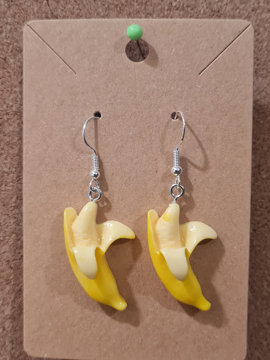 Bananas Earrings ~ Stainless Fish Hook Posts