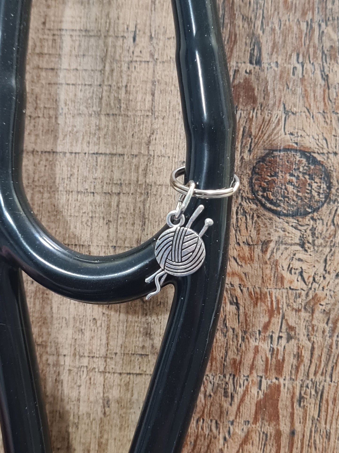 Knitting ~ Stethoscope Charm ~  RN Charm ~ Medical Stethoscope Charm ~ Yarn Charm ~ Physician Charm ~ Stethoscope Tag ~ OT ~ RT ~ Knitter