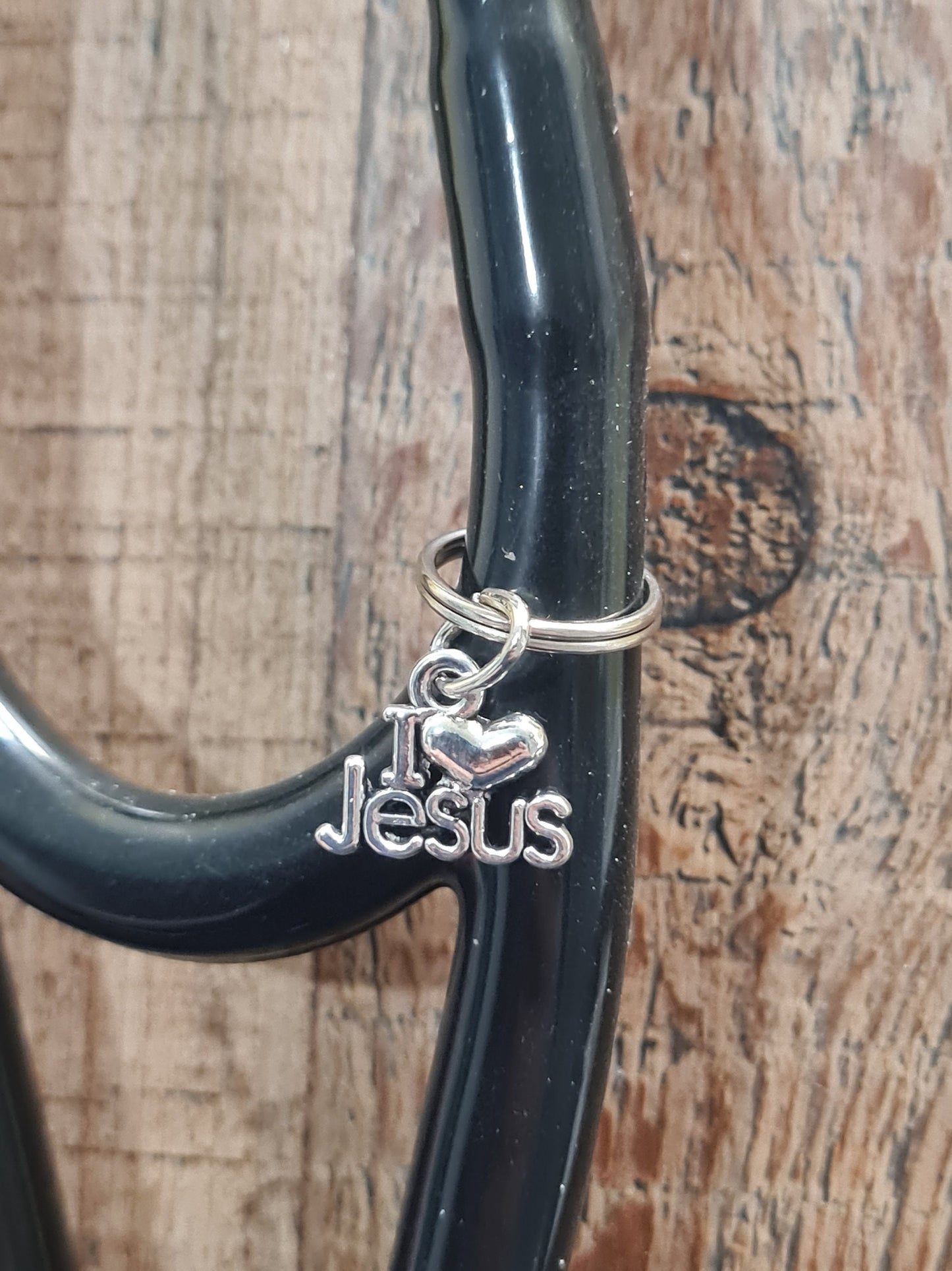 I Love Jesus ~ Stethoscope Charm ~  RN Charm ~ Medical Stethoscope Charm ~ Christian Charm ~ Physician Charm ~ Stethoscope Tag ~ OT ~ Jesus