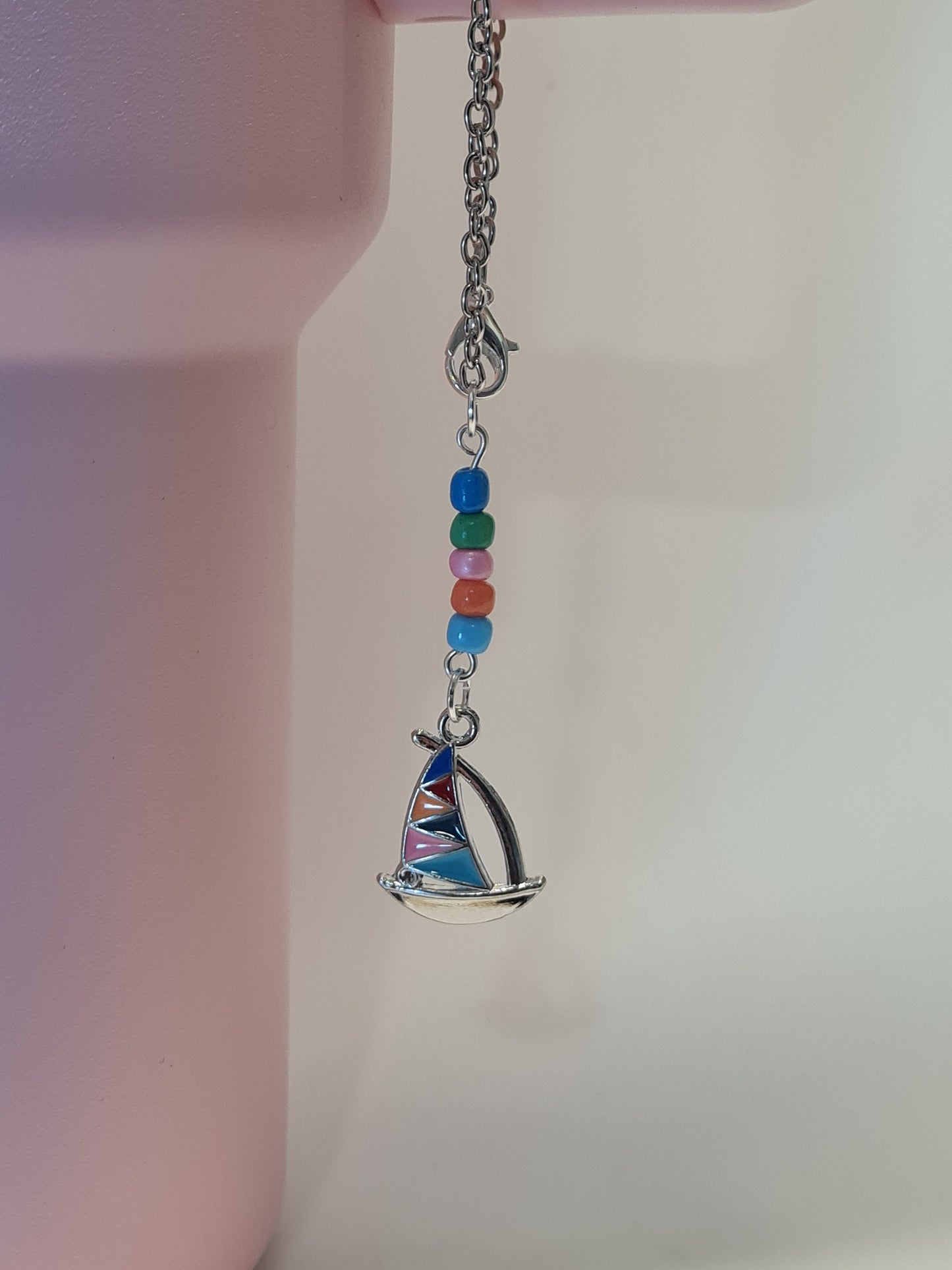 Sailboat Tumbler Charm ~ Stanley Cup Charm ~ Custom Made Charms ~ Sailing Charm ~ Cup Accessory ~ Sail Charm ~ 40 oz. cup charm