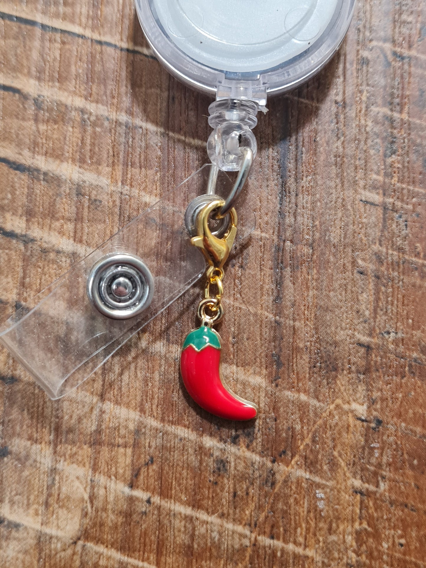 Peppers Charm ~ ID Badge Reel Charm ~ Custom Made Charms ~ Badge Buddy ~ Badge Accessories ~ Jalapeño Peppers ~ Pepper Charm