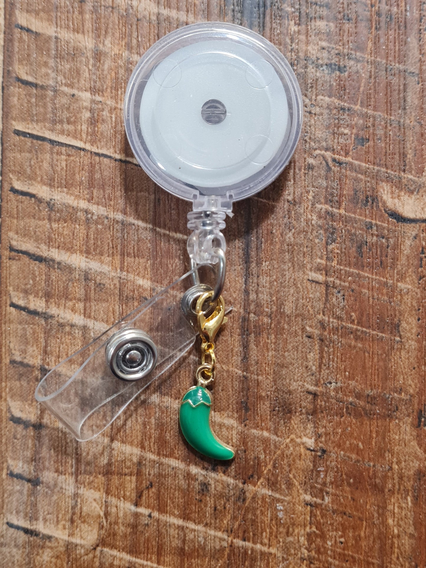 Peppers Charm ~ ID Badge Reel Charm ~ Custom Made Charms ~ Badge Buddy ~ Badge Accessories ~ Jalapeño Peppers ~ Pepper Charm