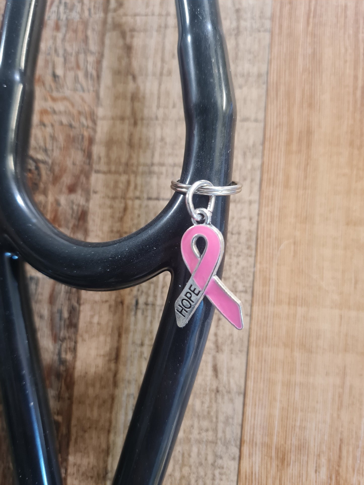 Breast Cancer Awareness ~ Stethoscope Charm ~ RN Charm ~ Medical Stethoscope Charm ~ Physician Charm ~ Stethoscope Tag ~ OT ~ PT ~ Hope