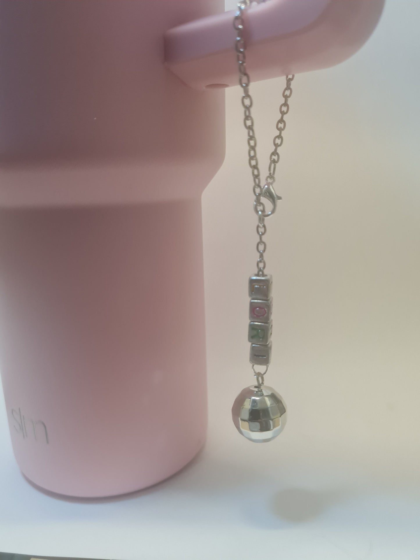 Disco Ball Personalized Tumbler Charm ~ Stanley Cup Charm ~ Custom Made Charms ~ Handle Charm ~ Cup Accessory