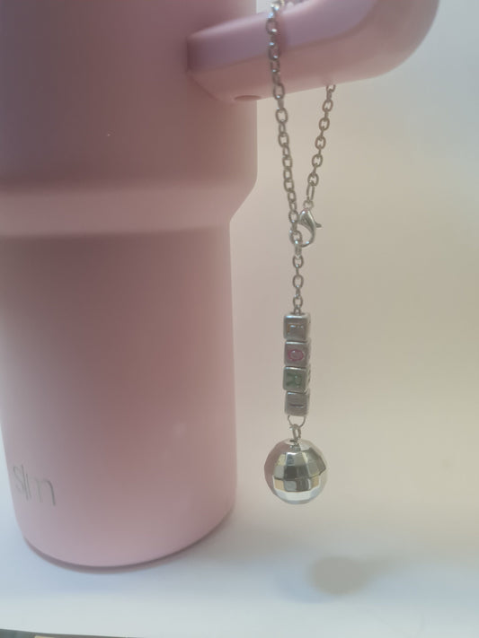 Disco Ball Personalized Tumbler Charm ~ Stanley Cup Charm ~ Custom Made Charms ~ Handle Charm ~ Cup Accessory