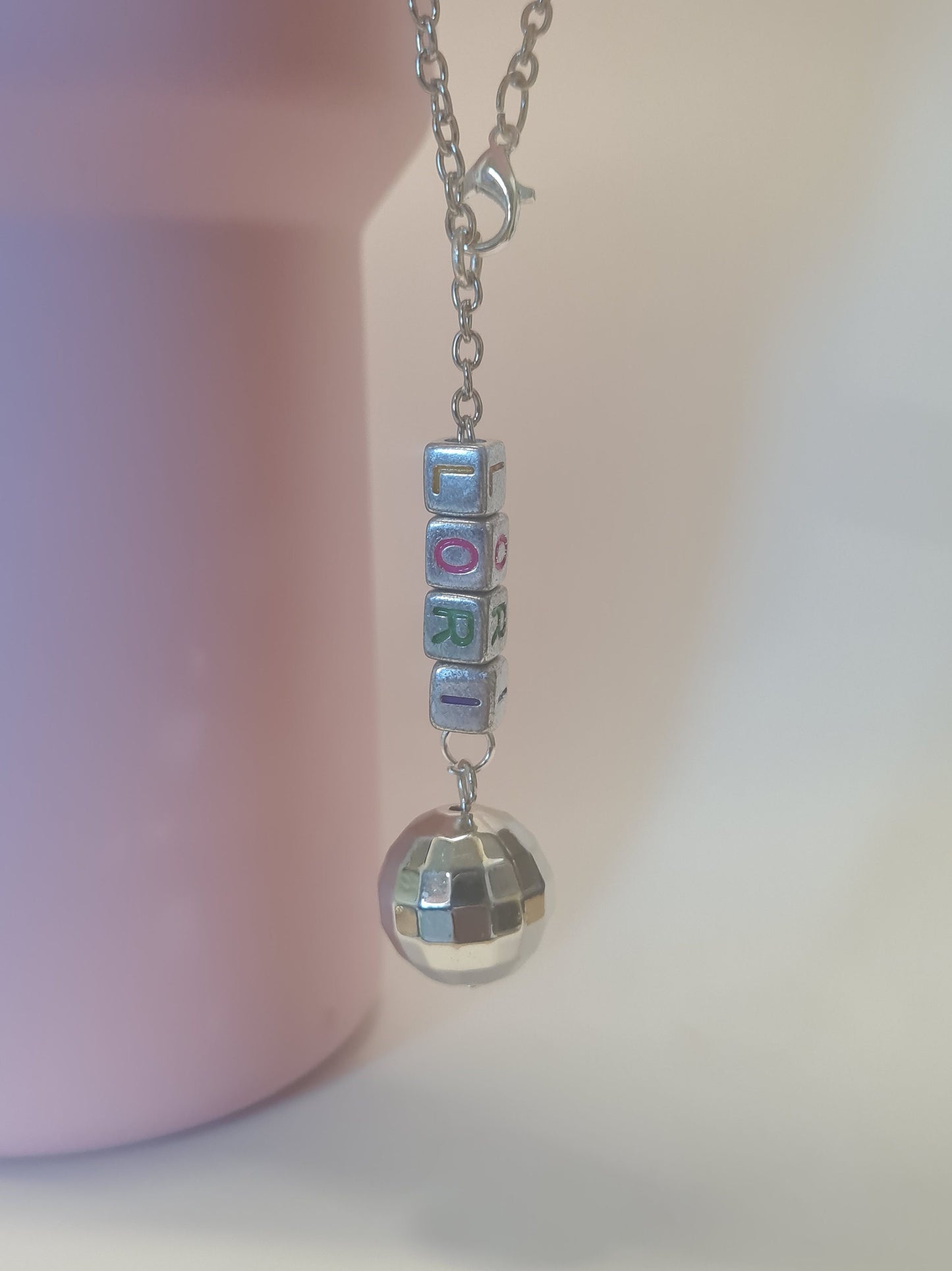 Disco Ball Personalized Tumbler Charm ~ Stanley Cup Charm ~ Custom Made Charms ~ Handle Charm ~ Cup Accessory