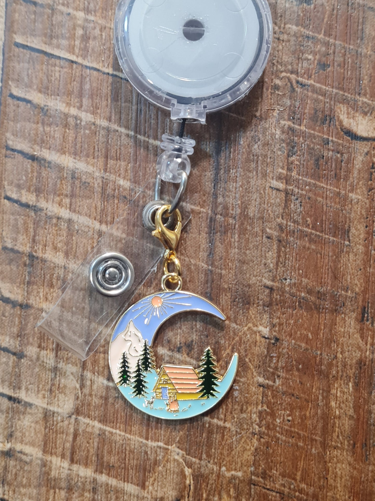 Camping ~ ID Badge Reel Charm ~ Custom Made Charms ~ Badge Buddy ~ Badge Accessories ~ Badge Charm ~ Great Outdoors ~ Cabin Life ~ Nature