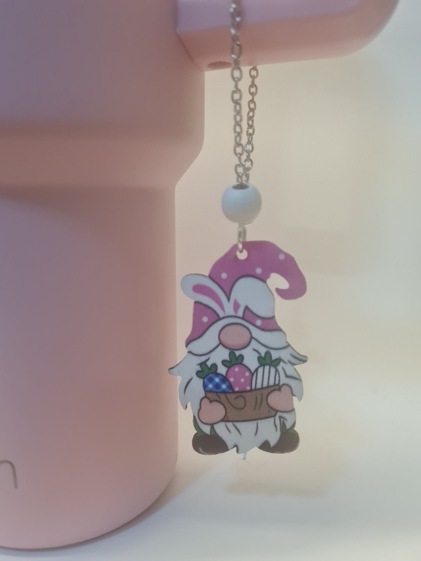 Easter Gnome Tumbler Charm ~ Stanley Cup Charm ~ Custom Made Charms ~ Easter Charm ~ Cup Charm ~ Cup Handle Charm ~ Easter Cup Charm ~ Gnome