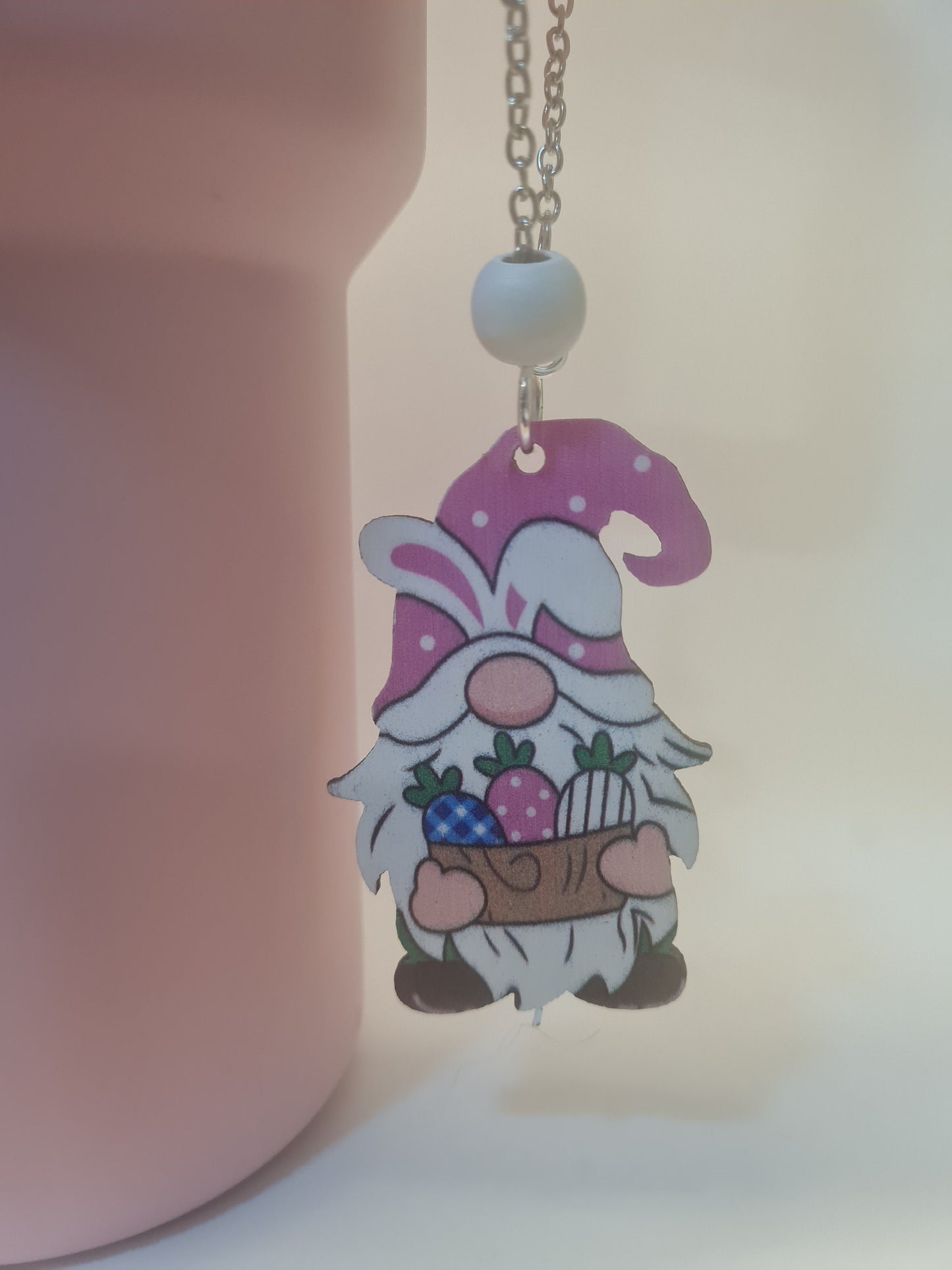 Easter Gnome Tumbler Charm ~ Stanley Cup Charm ~ Custom Made Charms ~ Easter Charm ~ Cup Charm ~ Cup Handle Charm ~ Easter Cup Charm ~ Gnome