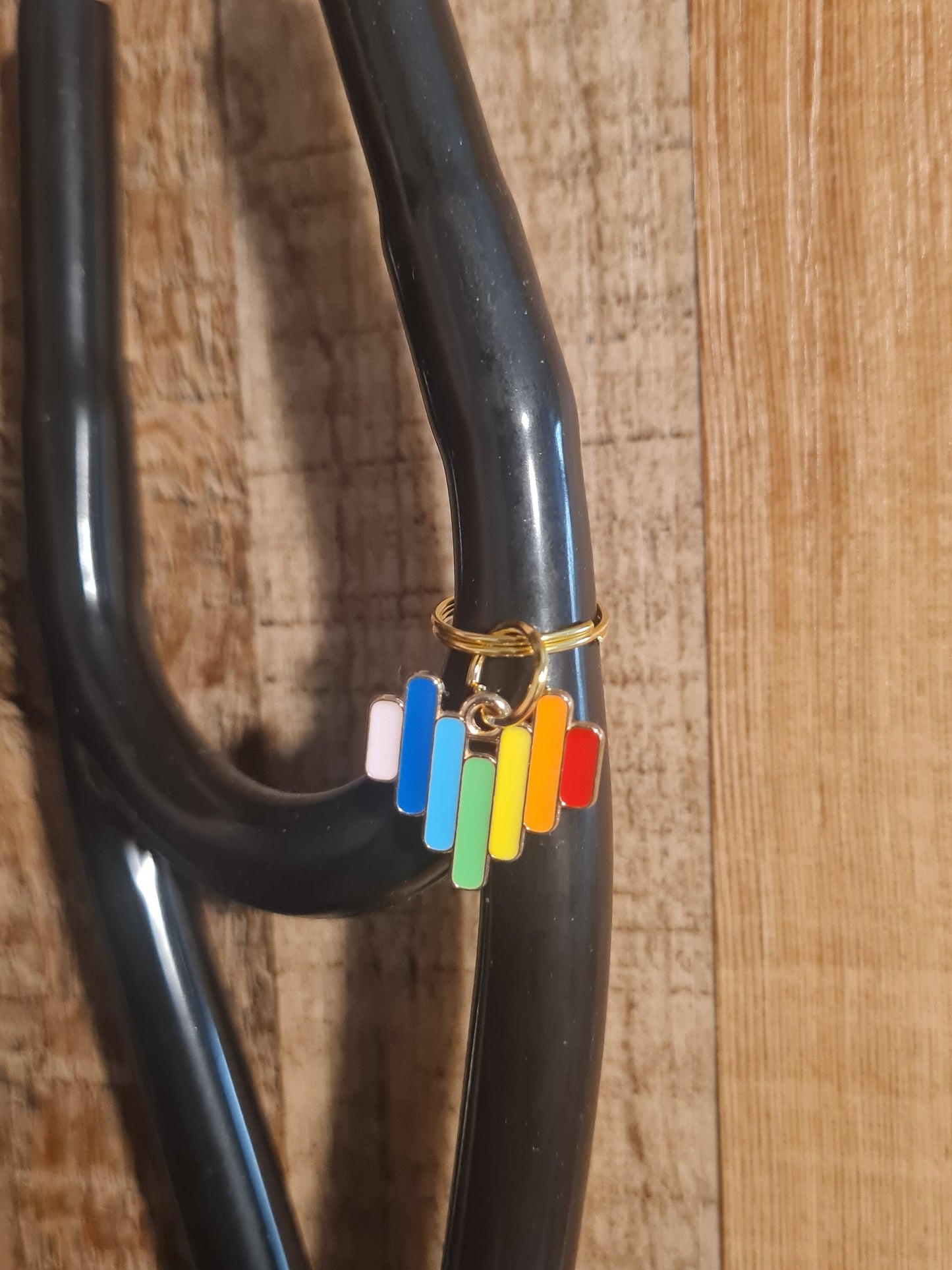 Pride ~ Stethoscope Charm ~ RN Charm ~ Medical Stethoscope Charm ~ Physician Charm ~ Stethoscope Tag  ~ LGBTQ Charm ~ Pride Awareness