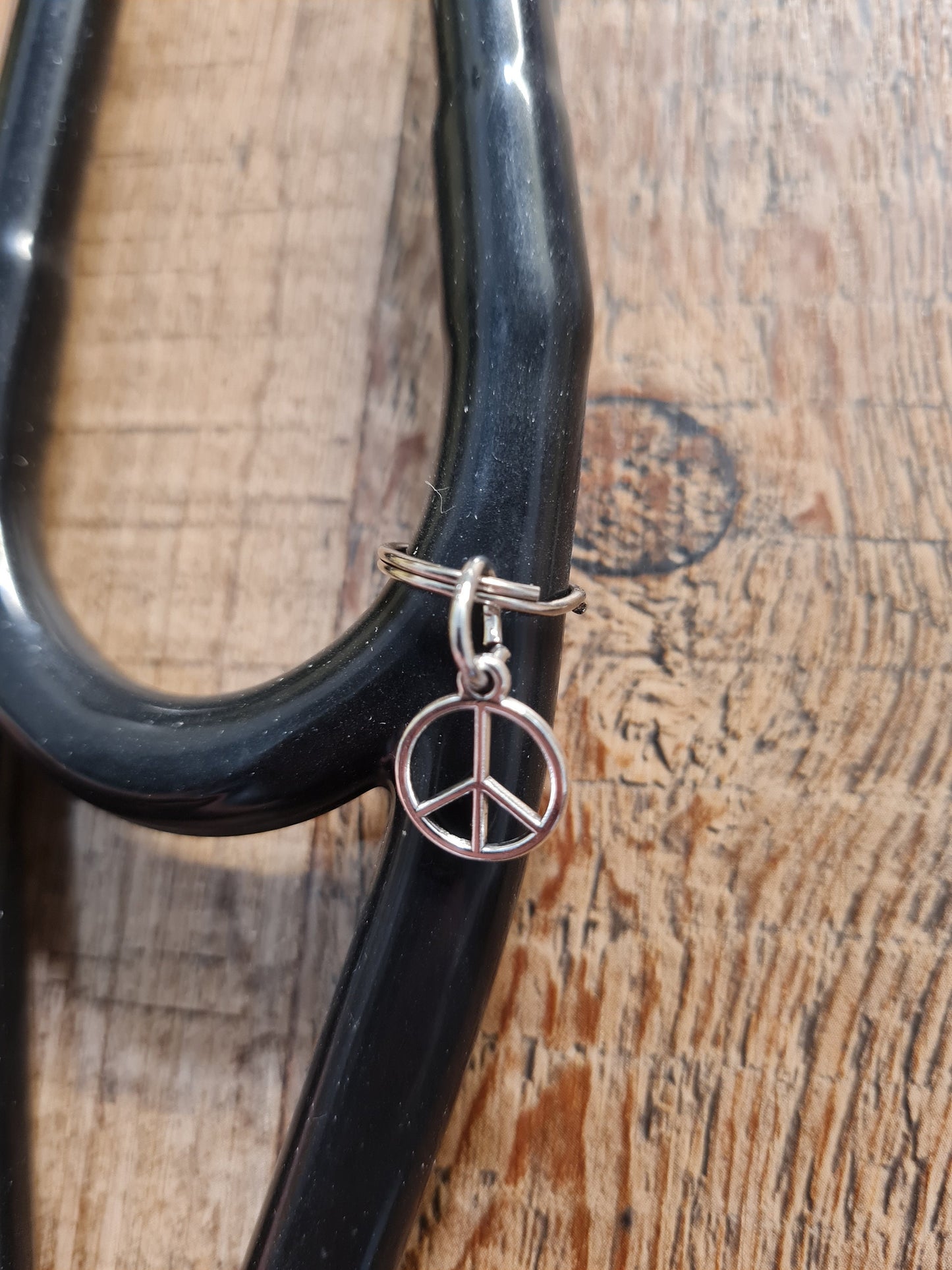 Peace ~ Stethoscope Charm ~  RN Charm ~ Medical Stethoscope Charm ~ Peace Sign ~ Physician Charm ~ Stethoscope Tag ~ OT ~ RT ~ Hippie