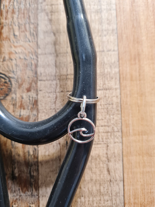 Ocean Wave ~ Stethoscope Charm ~  RN Charm ~ Medical Stethoscope Charm ~ Beach Charm ~ Physician Charm ~ Stethoscope Tag ~ OT ~ RT