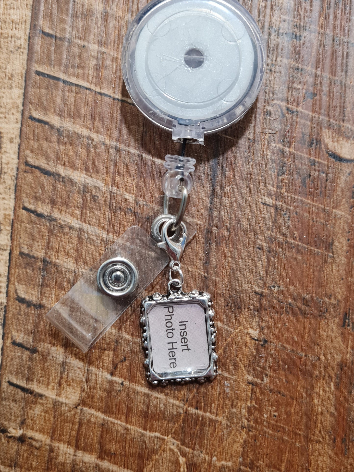 Photo Frame Charm ~ ID Badge Reel Charm ~ Custom Made Charms ~ Badge Buddy ~ Badge Accessories ~ Insert Your Photo Charm