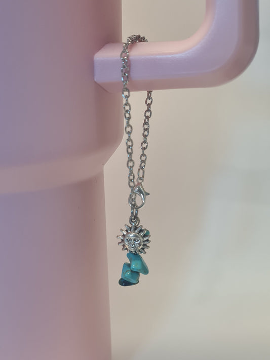 Natural Stone Tumbler Charm ~ Stanley Cup Charm ~ Custom Made Charms  ~ Handle Charm ~ Cup Handle Charm ~ Cup Accessory ~ Chakra