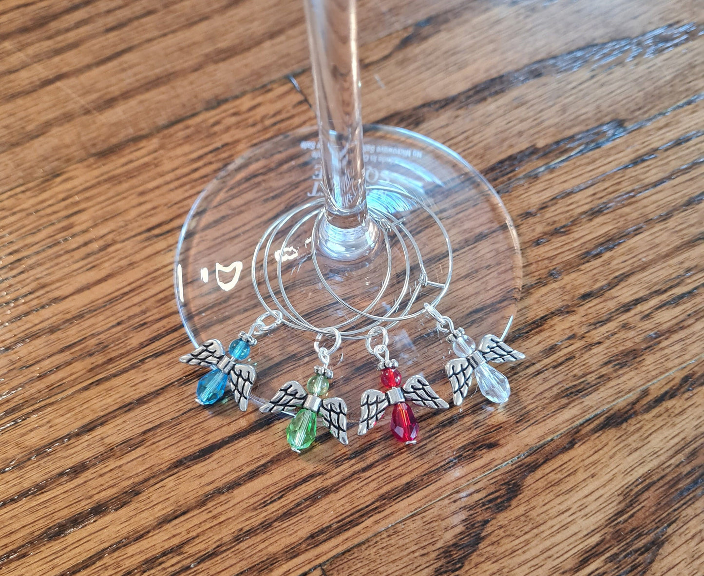 Set of 4 Wine Glass Charms ~ Angels ~ Angel ~ Cocktail Charms ~ Housewarming Gift ~ Wedding Gift ~ Wine Charm
