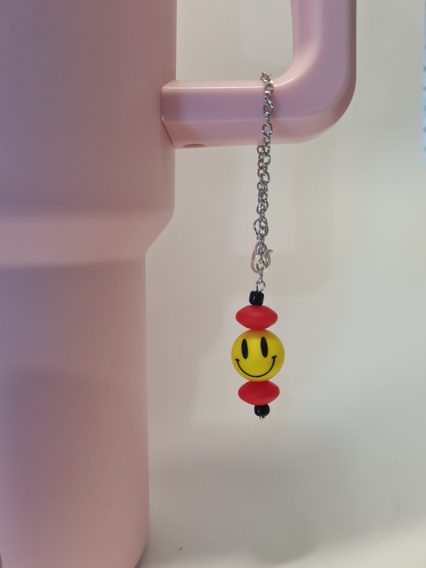 Smiley Face Tumbler Charm ~ Stanley Cup Charm ~ Custom Made Charms ~ Cup Accessory ~ Smile ~ Cup Charm