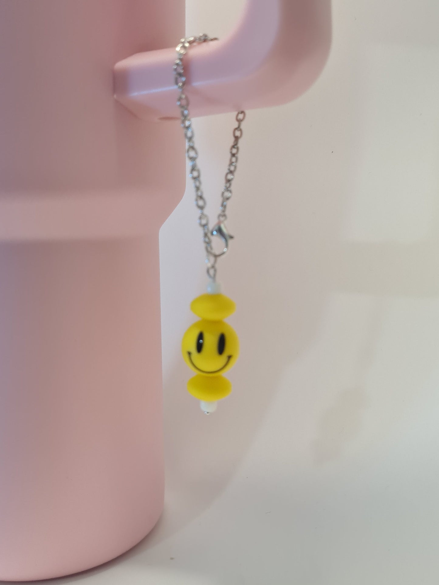 Smiley Face Tumbler Charm ~ Stanley Cup Charm ~ Custom Made Charms ~ Cup Accessory ~ Smile ~ Cup Charm