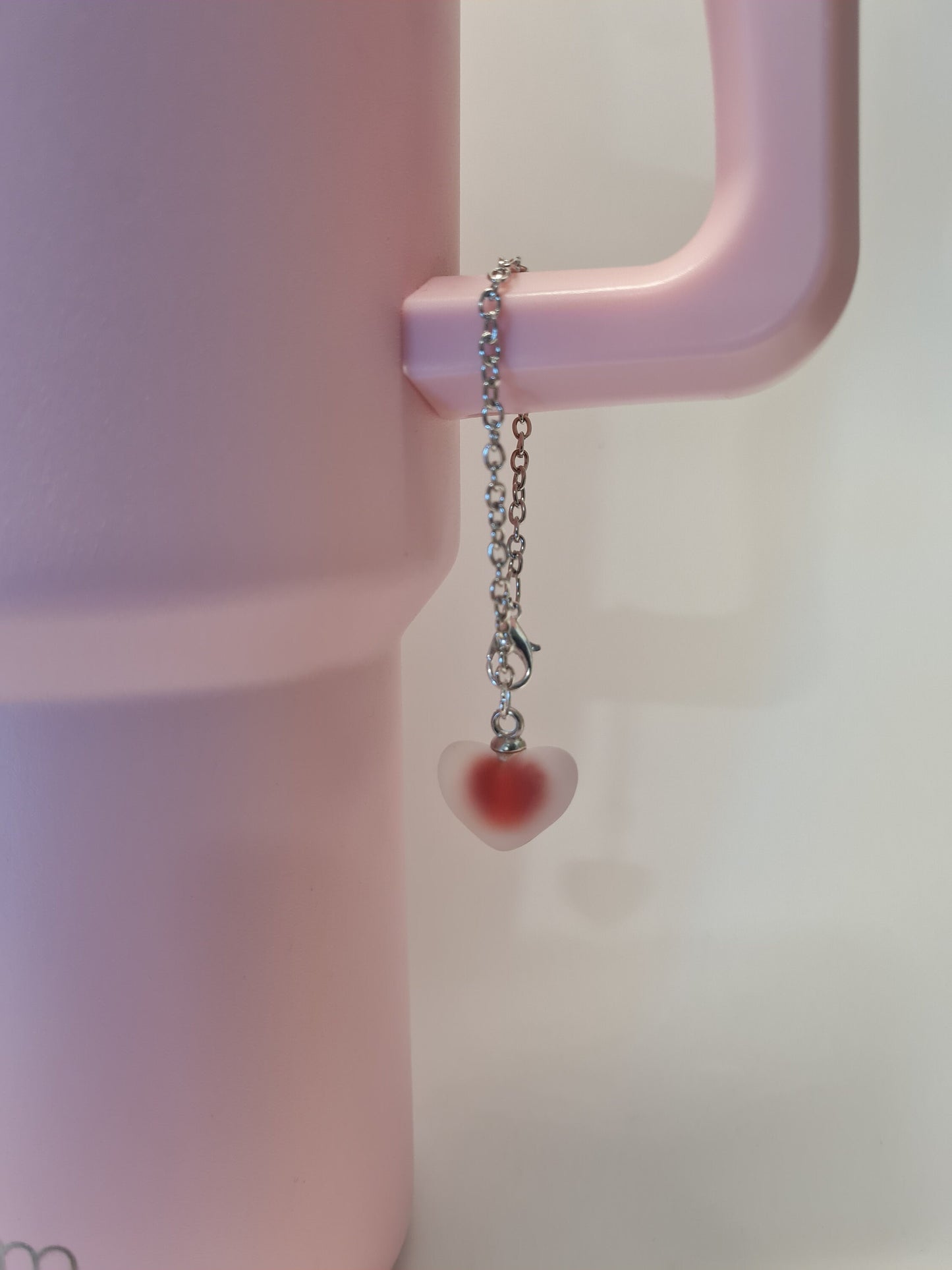 Puffy Heart Tumbler Charm ~ Stanley Cup Charm ~ Custom Made Charms ~ Cup Charm ~ Cup Handle Charm ~ Cup Accessory ~ Heart ~ Colorful Heart