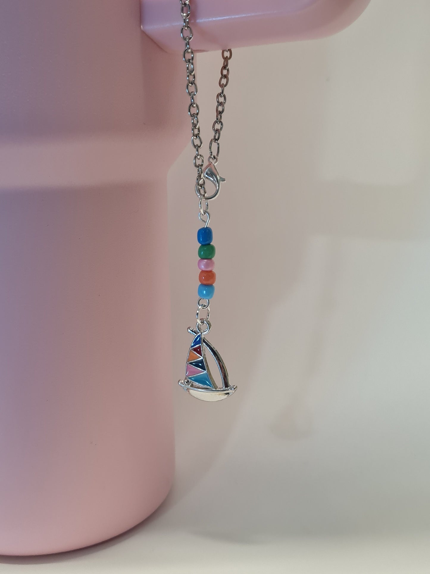 Sailboat Tumbler Charm ~ Stanley Cup Charm ~ Custom Made Charms ~ Sailing Charm ~ Cup Accessory ~ Sail Charm ~ 40 oz. cup charm