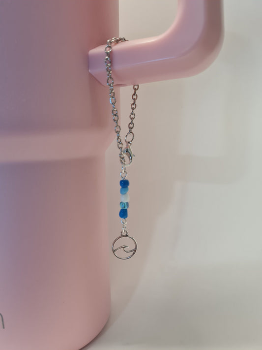 Ocean Wave Tumbler Charm ~ Stanley Cup Charm ~ Custom Made Charms ~ Wave Charm ~ Cup Accessory ~ Ocean Charm ~ 40 oz. cup charm ~ Pure Life