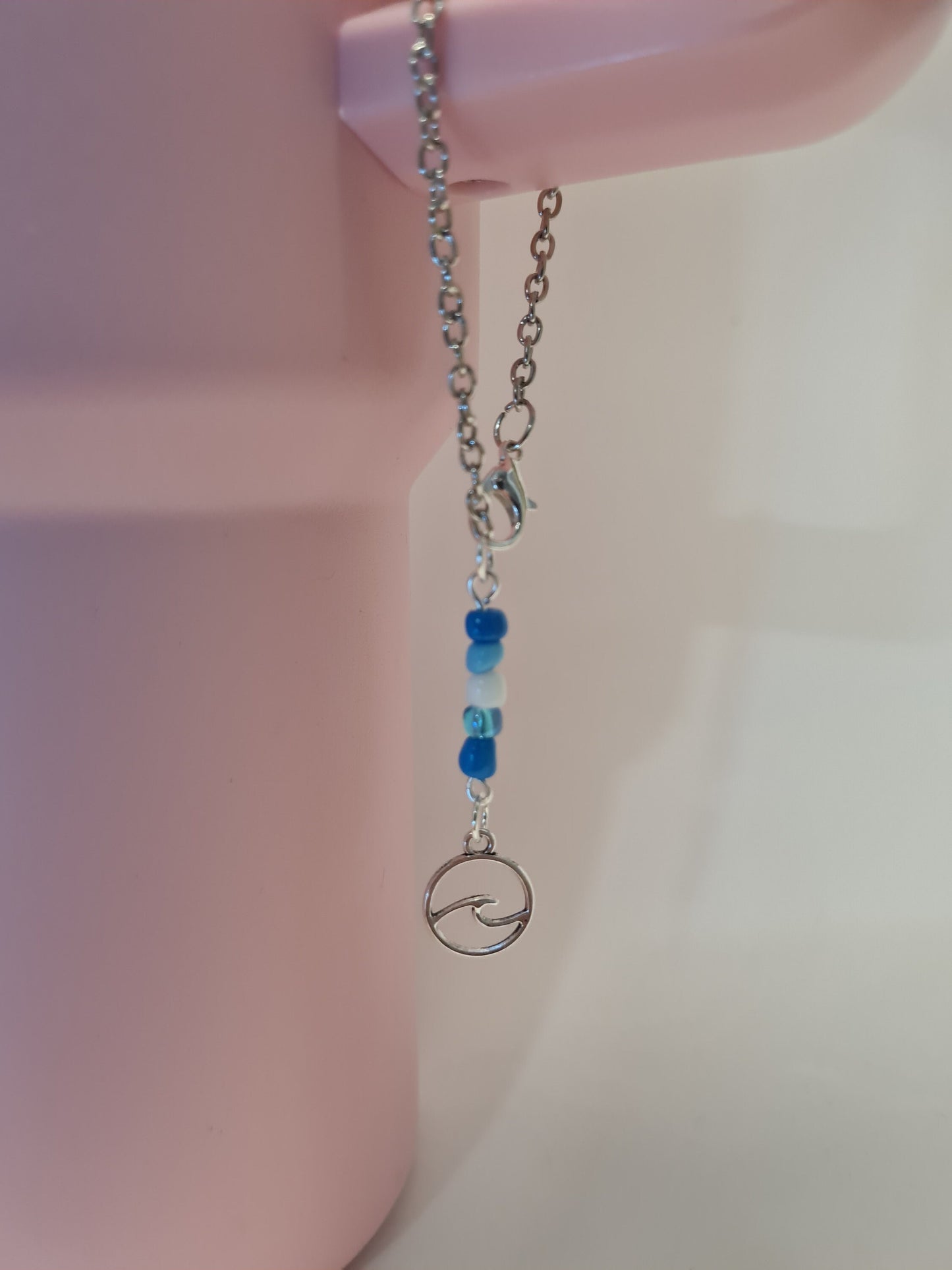 Ocean Wave Tumbler Charm ~ Stanley Cup Charm ~ Custom Made Charms ~ Wave Charm ~ Cup Accessory ~ Ocean Charm ~ 40 oz. cup charm ~ Pure Life