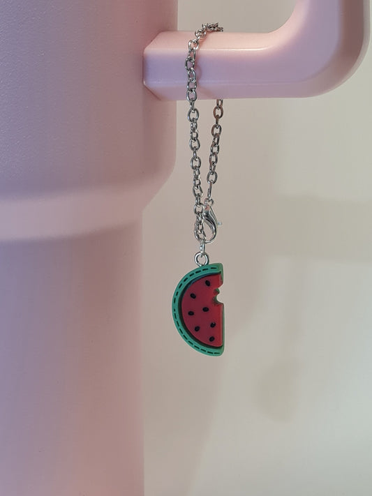 Watermelon Tumbler Charm ~ Stanley Cup Charm  ~ 40 oz Cup Charm ~ Handle Charm ~ Cup Handle Charm ~ Cup Accessory ~ Fruit Charm