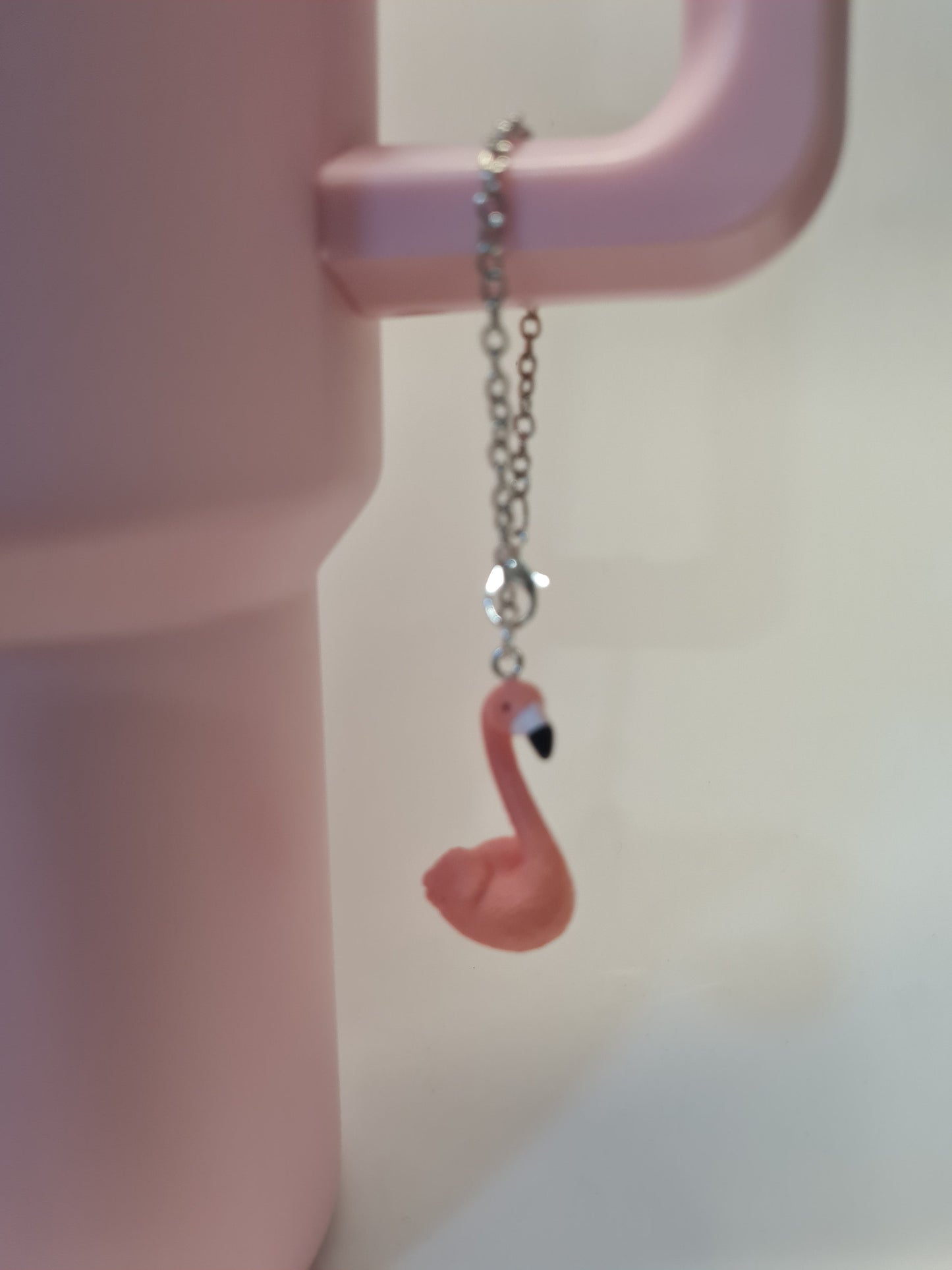 Flamingo Tumbler Charm ~ Stanley Cup Charm ~ 40 oz. Cup Charms ~ Cup Charm ~ Cup Handle Charm ~ Cup Accessory ~ Flamingo Charm