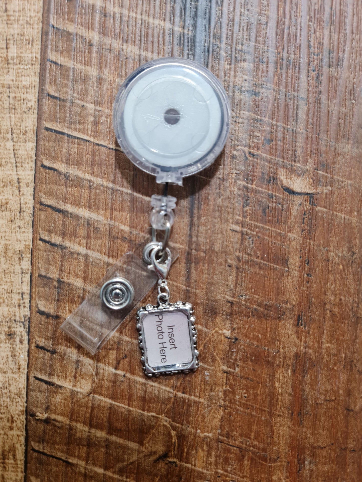 Photo Frame Charm ~ ID Badge Reel Charm ~ Custom Made Charms ~ Badge Buddy ~ Badge Accessories ~ Insert Your Photo Charm