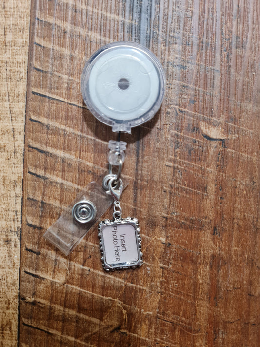 Photo Frame Charm ~ ID Badge Reel Charm ~ Custom Made Charms ~ Badge Buddy ~ Badge Accessories ~ Insert Your Photo Charm