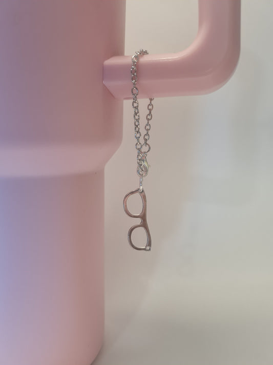 Eyeglasses Tumbler Charm ~ Stanley Cup Charm ~ Custom Made Charms ~ Cup Accessory ~ Optometrist Cup Charm ~ Glasses Charm ~ Optometry Charm