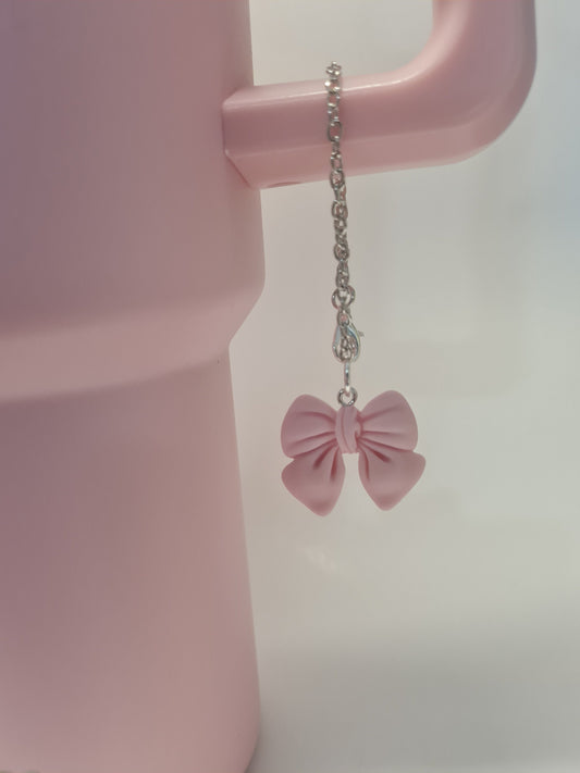 Bow Tumbler Charm ~ Stanley Cup Charm ~ Custom Made Charms ~ Cup Charm ~ Cup Handle Charm ~ Cup Accessory ~ Pretty Bow