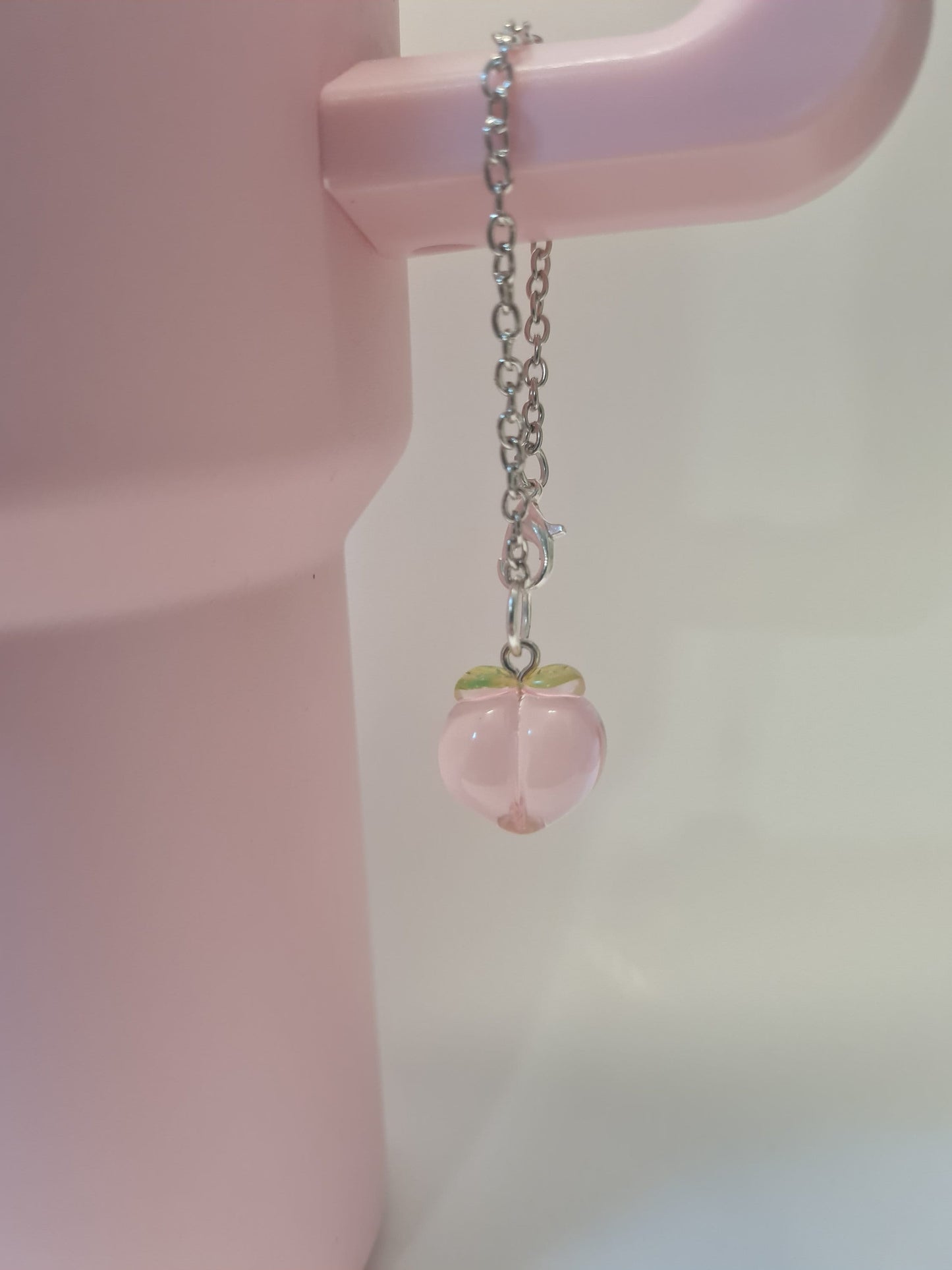 Peach Tumbler Charm ~ Stanley Cup Charm ~ Custom Made Charms ~ Georgia Peach ~ Handle Charm ~ Cup Handle Charm ~ Cup Accessory