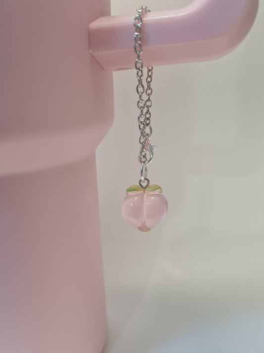 Peach Tumbler Charm ~ Stanley Cup Charm ~ Custom Made Charms ~ Georgia Peach ~ Handle Charm ~ Cup Handle Charm ~ Cup Accessory