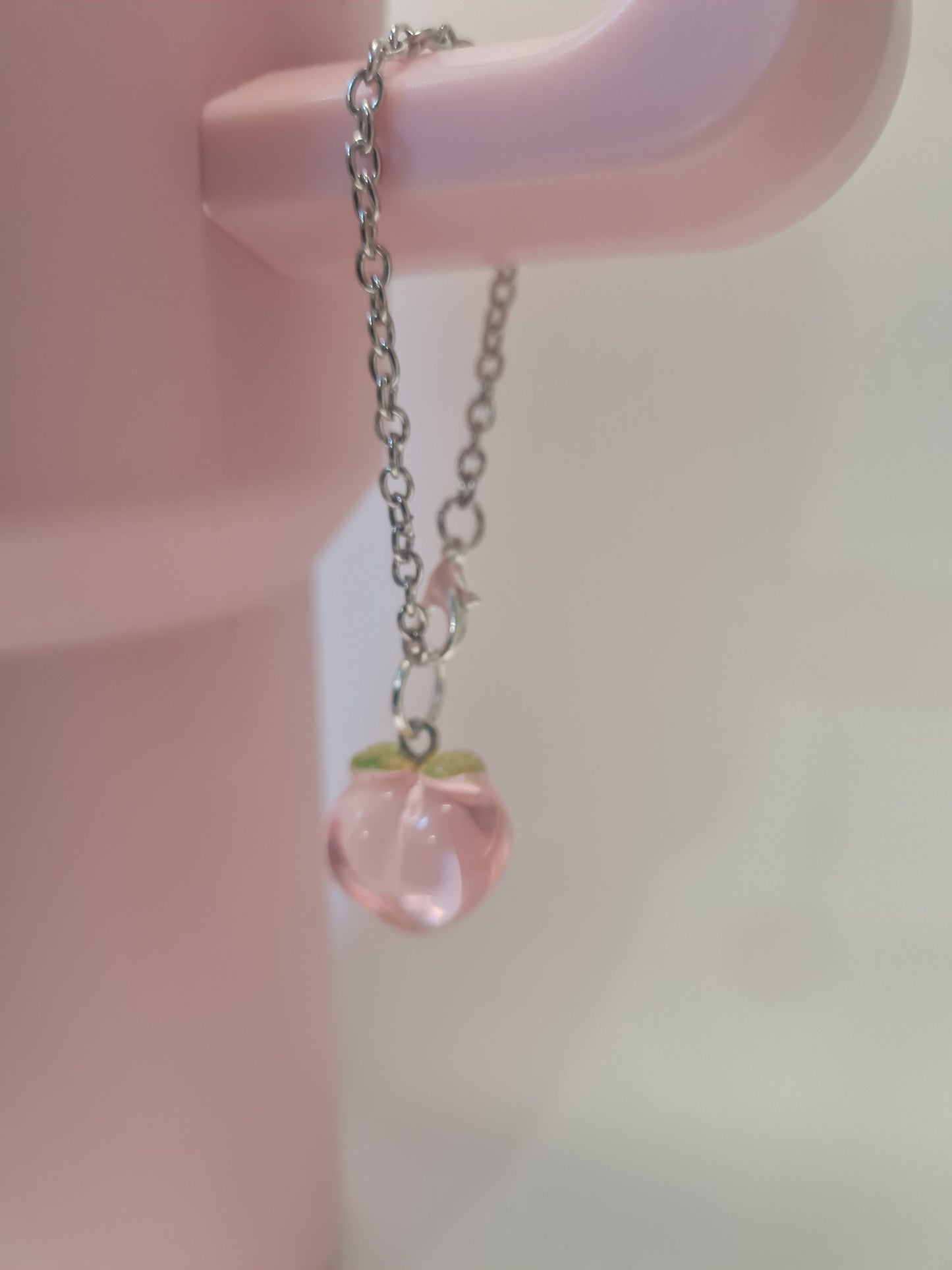 Peach Tumbler Charm ~ Stanley Cup Charm ~ Custom Made Charms ~ Georgia Peach ~ Handle Charm ~ Cup Handle Charm ~ Cup Accessory