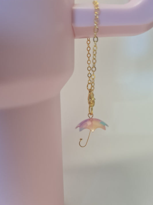 Umbrella Cross Tumbler Charm ~ Stanley Cup Charm ~ Custom Made Charms ~ Rainy Days Cup Charm ~ Cup Accessory ~ Meteorologist