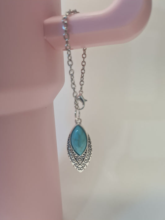 Tribal Tumbler Charm ~ Stanley Cup Charm ~ Custom Made Charms ~ Cup Charm ~ Cup Handle Charm ~ Native American Charm ~ Turquoise Charm