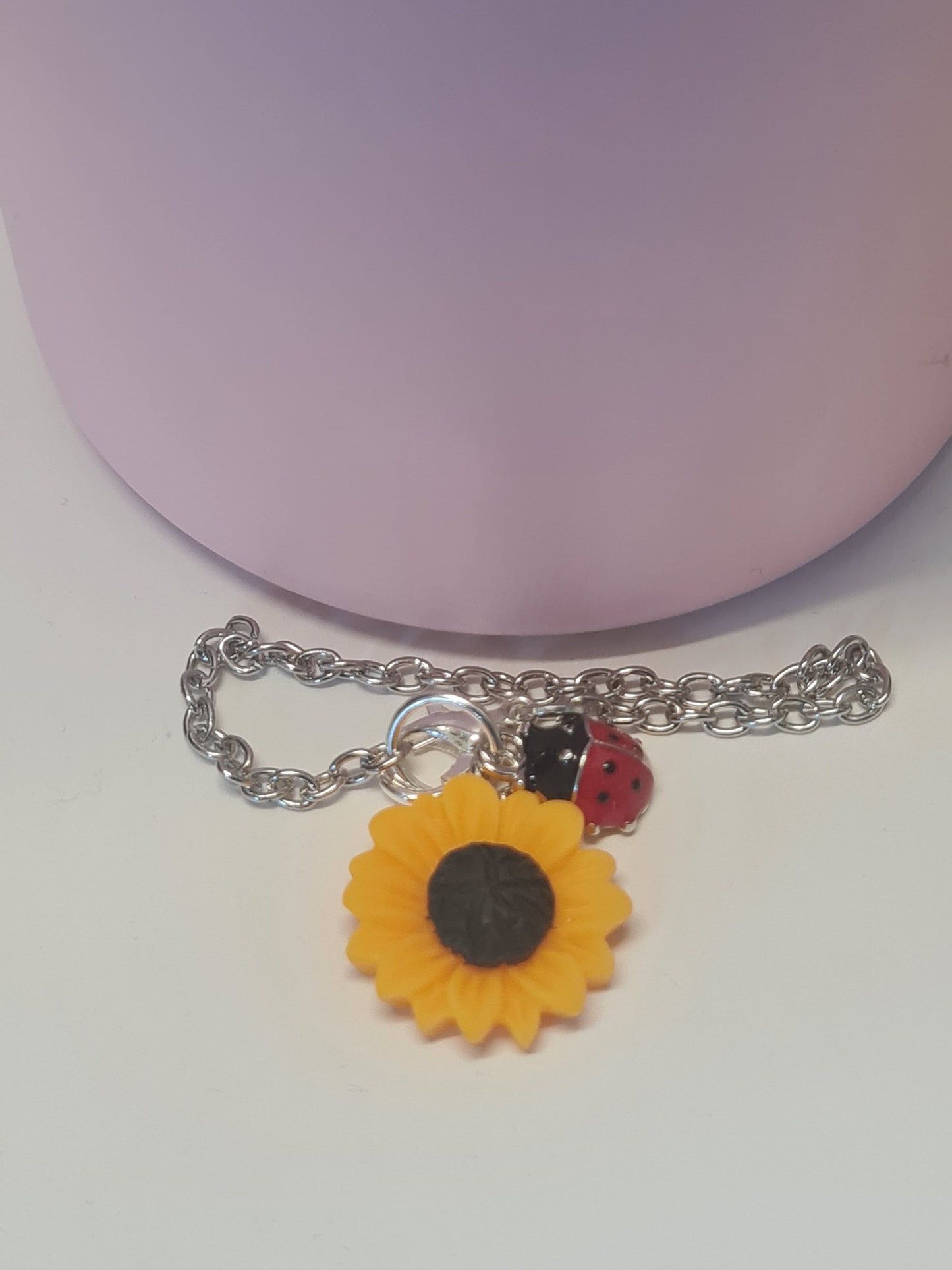 Daisy Tumbler Charm ~ Stanley Cup Charm ~ Custom Made Charms  ~ Sunflower  ~ Cup Charm ~ Cup Handle Charm ~ Bee ~ Honey Bee ~ Ladybug