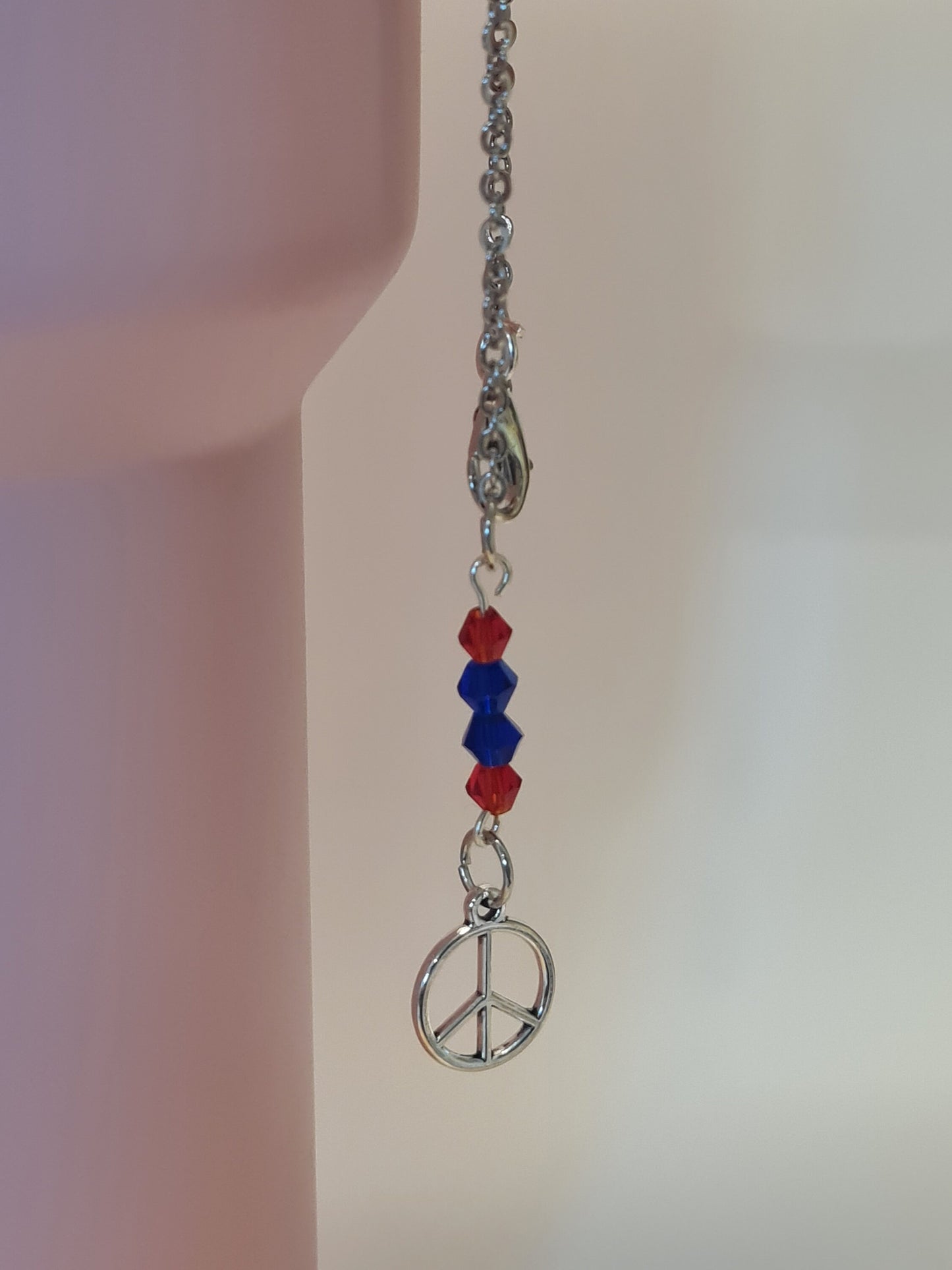 Peace Tumbler Charm ~ Stanley Cup Charm ~ Custom Made Charms ~ Handle Charm ~ Cup Accessory ~ Cup Charm ~ Rearview Mirror Ornament