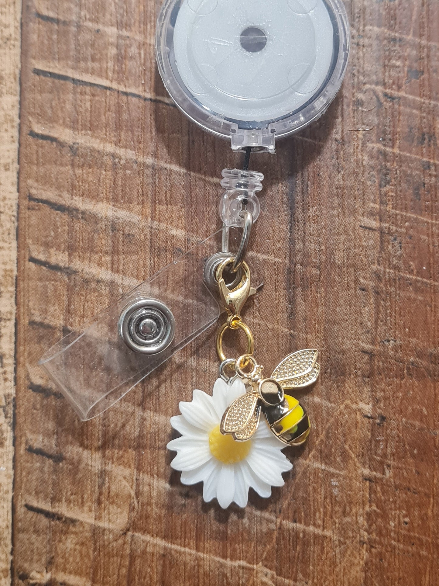 Daisy Charm ~ ID Badge Reel Charm ~ Custom Made Charms ~ Badge Buddy ~ Badge Accessories ~ Sunflower Charm ~ Ladybug ~ Honey Bee Charm