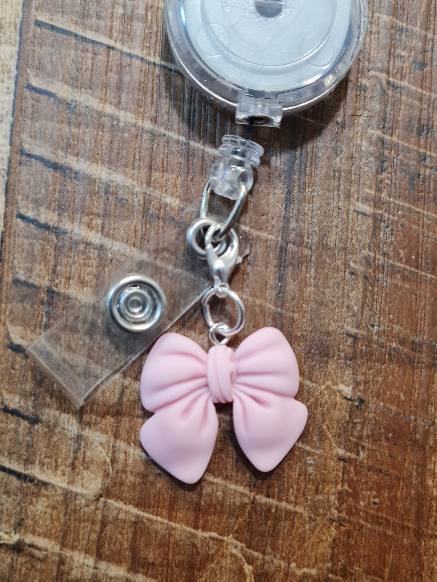 Bow Charm ~ ID Badge Reel Charm ~ Custom Made Charms ~ Badge Buddy ~ Badge Accessories ~ Bows