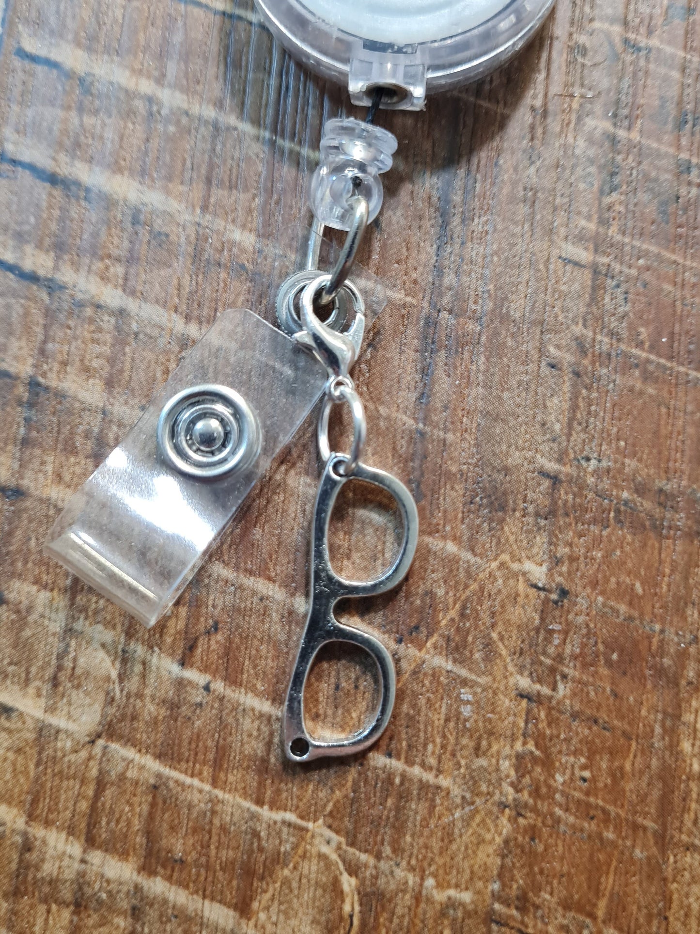 Eyeglasses Charm ~ ID Badge Reel Charm ~ Custom Made Charms ~ Badge Buddy ~ Badge Accessories ~ Optometrist ~ Optometry ~ Badge Charm