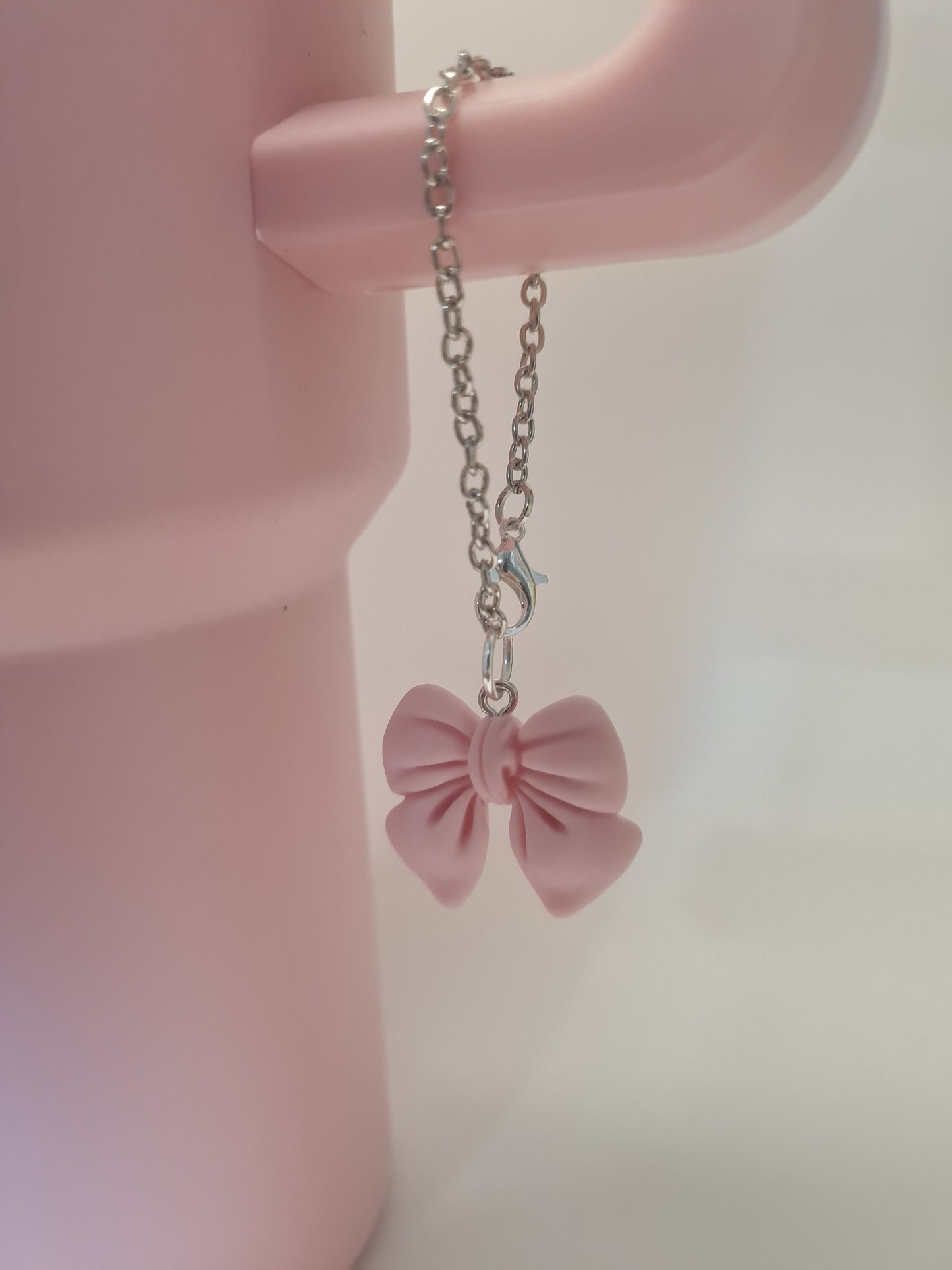 Bow Tumbler Charm ~ Stanley Cup Charm ~ Custom Made Charms ~ Cup Charm ~ Cup Handle Charm ~ Cup Accessory ~ Pretty Bow