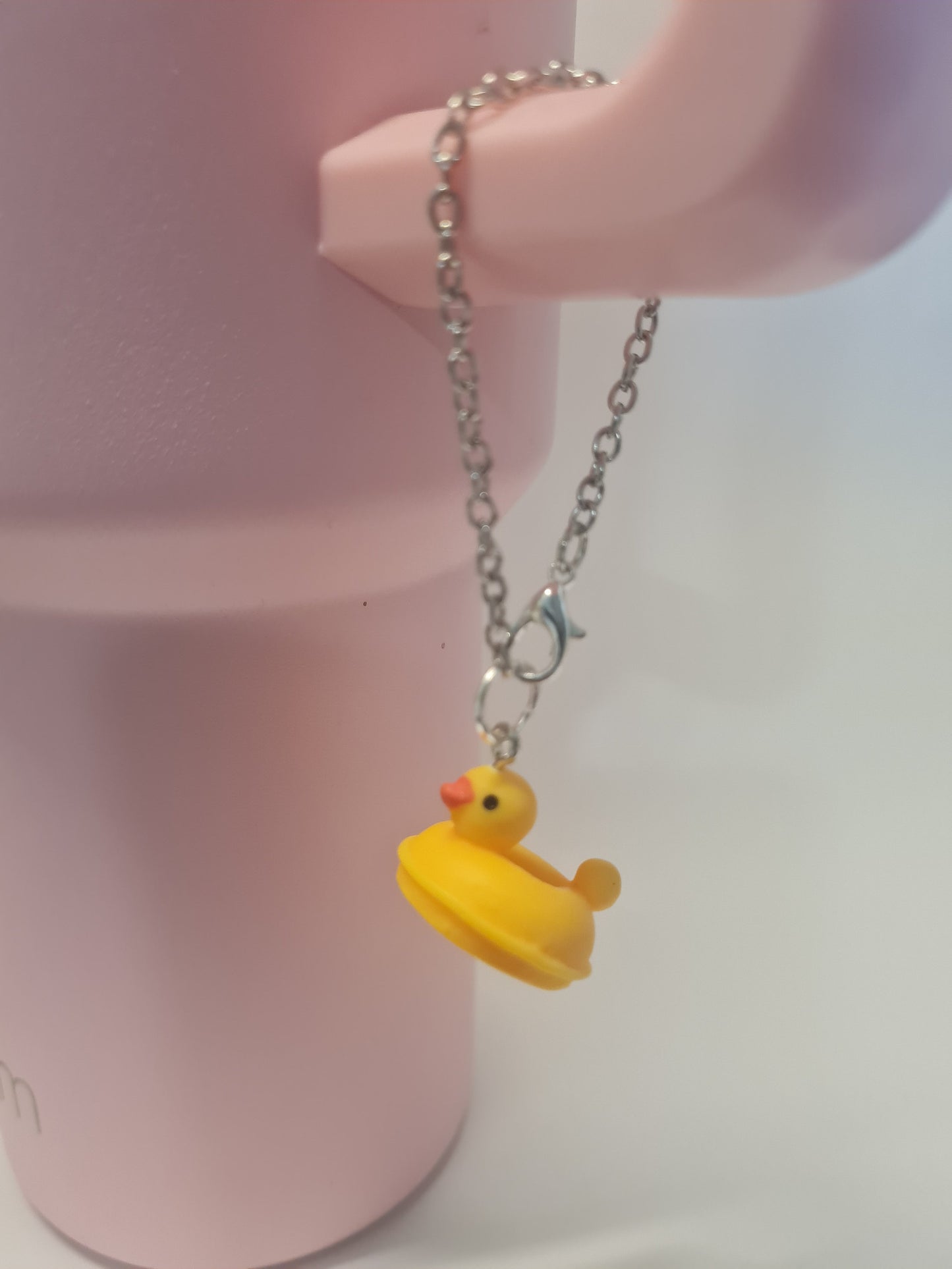 Rubber Duckie Tumbler Charm ~ Stanley Cup Charm ~ Custom Made Charms ~ Cup Charm ~ Cup Handle Charm ~ Rubber Duck ~ Duck Charm ~ Duck Float