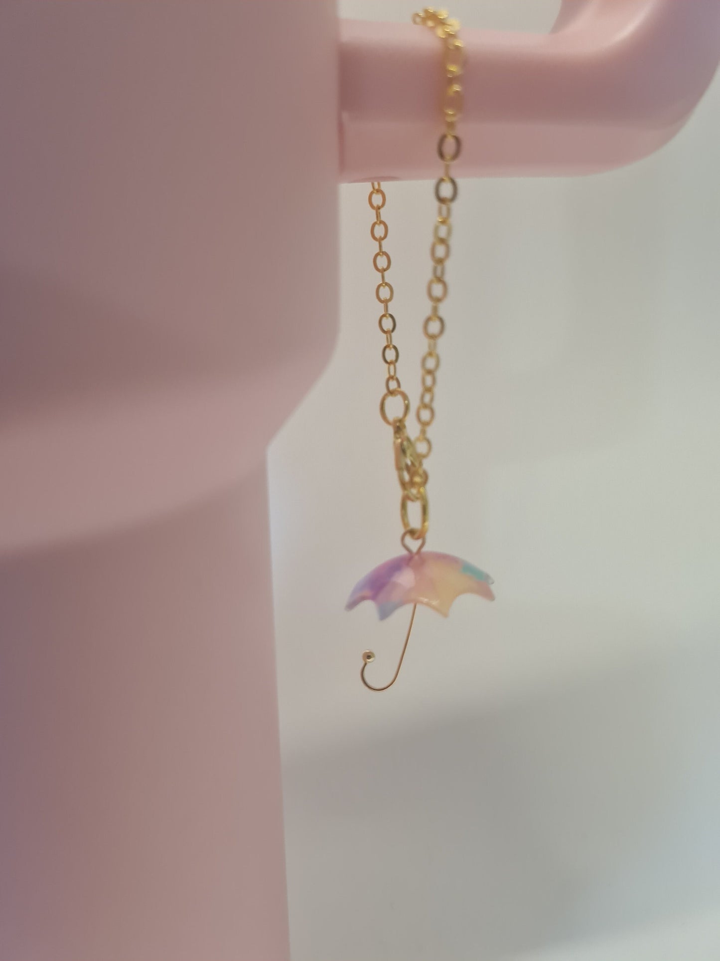 Umbrella Cross Tumbler Charm ~ Stanley Cup Charm ~ Custom Made Charms ~ Rainy Days Cup Charm ~ Cup Accessory ~ Meteorologist