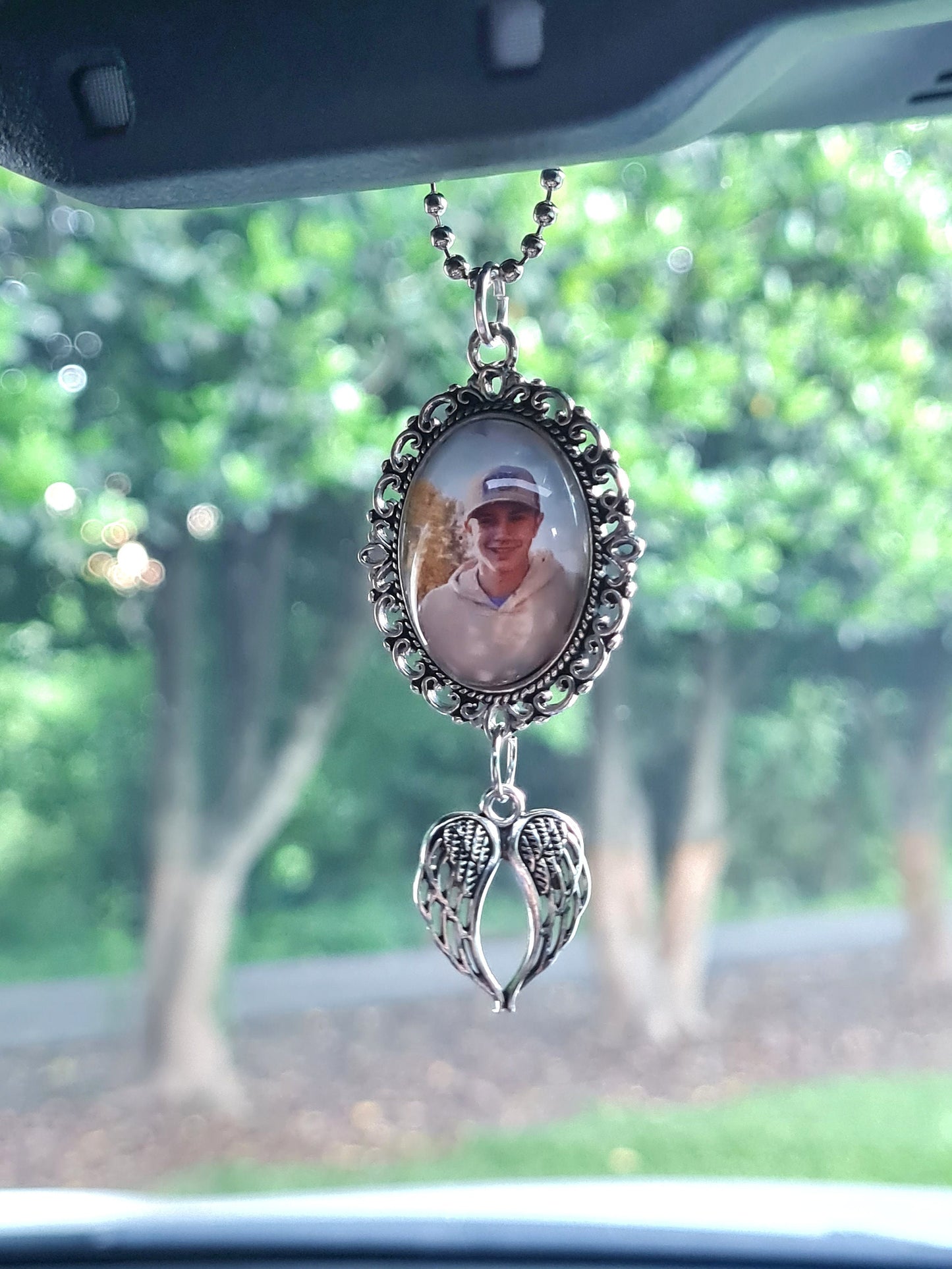 Rearview Mirror Memorial Charm - "Always With You" Car Hanging Ornament - Bereavement & Sympathy Gift for Loss of Loved One