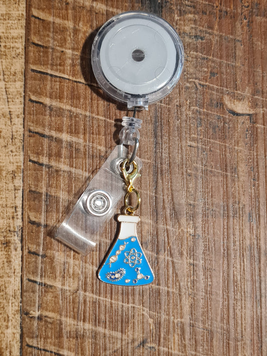 Chemistry Charm ~ ID Badge Reel Charm ~ Custom Made Charms ~ Badge Buddy ~ Badge Accessories ~ Science ~ DNA ~ Lab Tech ~ Lab