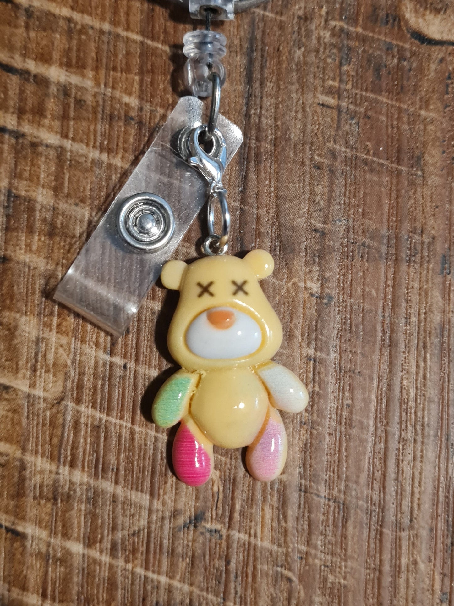 Bear ~ ID Badge Reel Charm ~ Custom Made Charms ~ Badge Buddy ~ Badge Accessories ~ Teddy Bear ~ Badge Charm ~ Pediatrics
