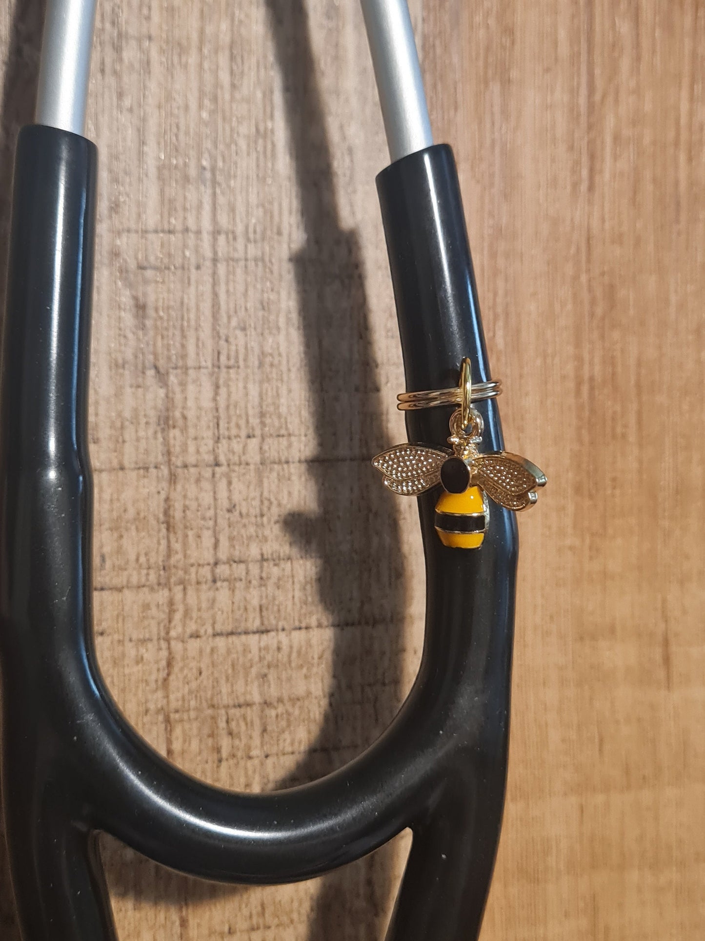 Bee ~ Honey Bee ~ Stethoscope Charm ~ RN Charm ~ Medical Stethoscope Charm ~ Physician Charm ~ Stethoscope Tag ~ OT ~ PT ~ Bee Charm