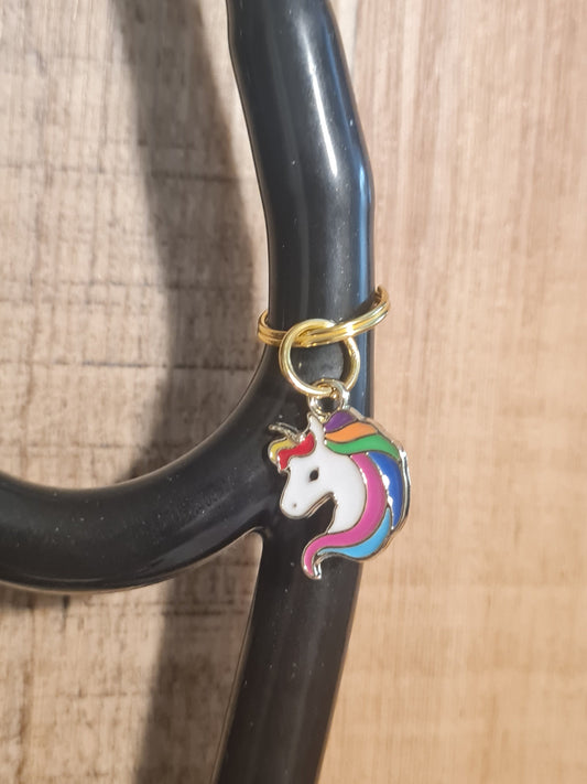 Unicorn ~ Stethoscope Charm ~  RN Charm ~ Medical Stethoscope Charm ~ Physician Charm ~ Stethoscope Tag ~ OT ~ RT