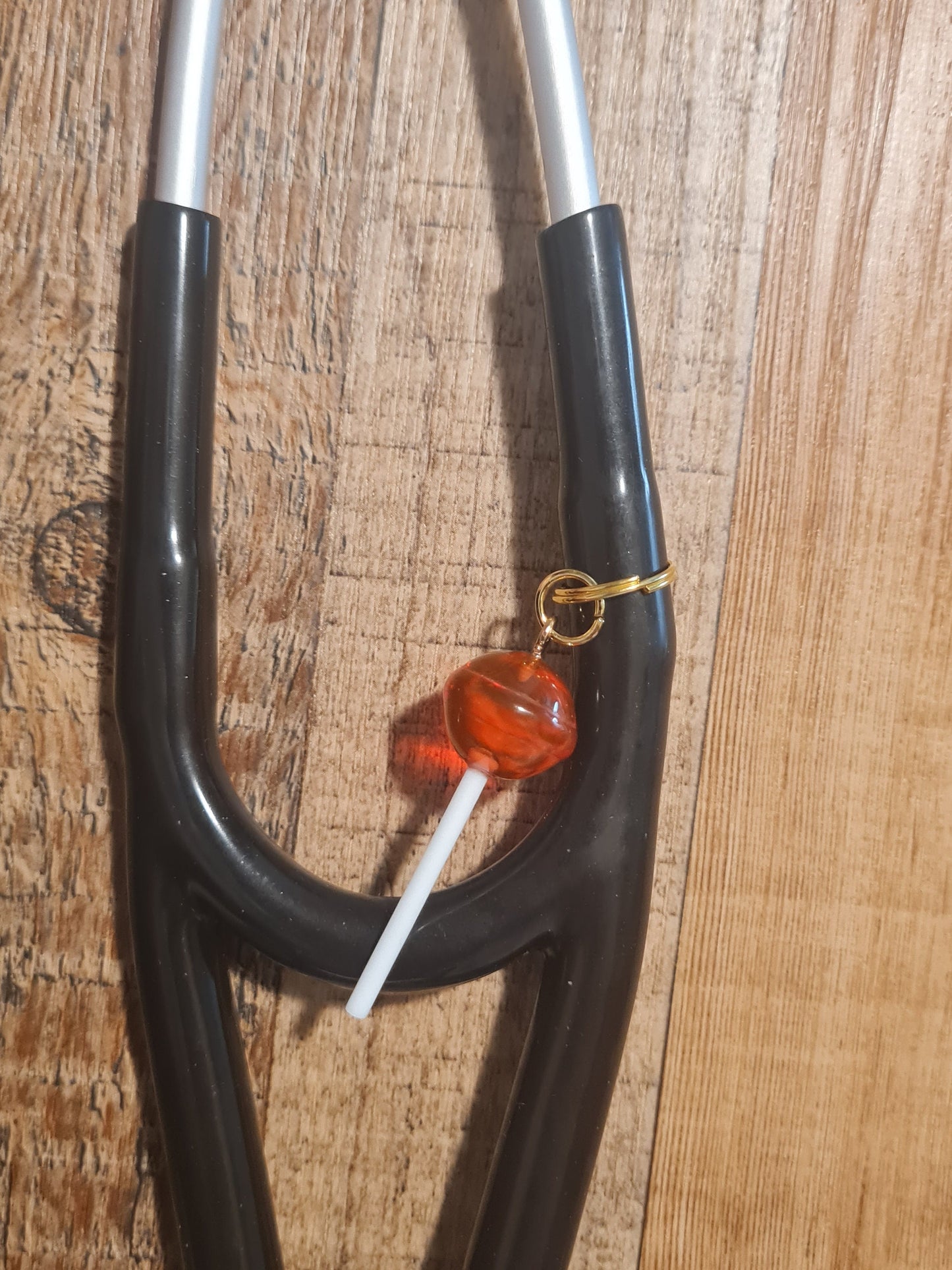 Lollipop ~ Stethoscope Charm ~ RN Charm ~ Medical Stethoscope Charm ~ Physician Charm ~ Stethoscope Tag ~ OT ~ PT ~ Sucker ~ Candy